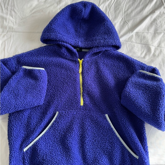 Wild Fable Women's Blue Half-Zip Faux Fur Sherpa Anorak Jacket, M - Picture 10 of 10